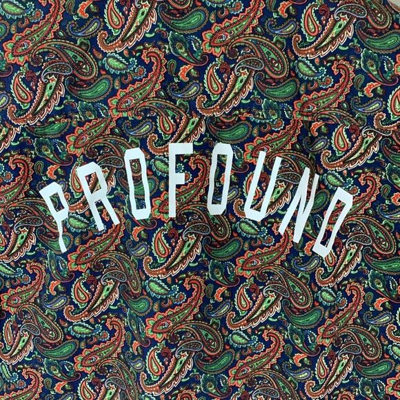 Profound Aesthetic Colorful Paisley Short Sleeve Button-Down Shirt Size M - Picture 3 of 12